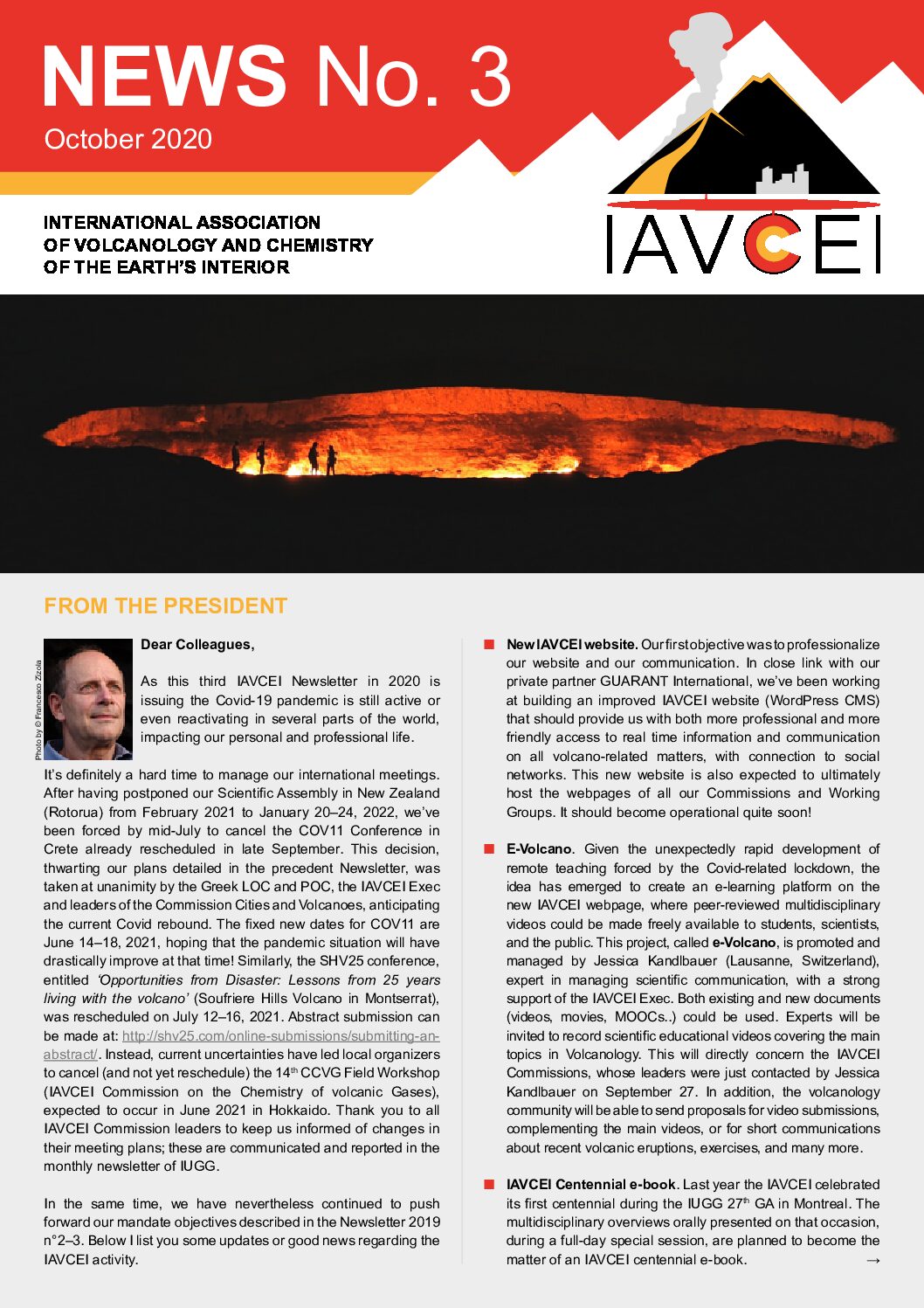 Latest IAVCEI Newsletter – 3/2020