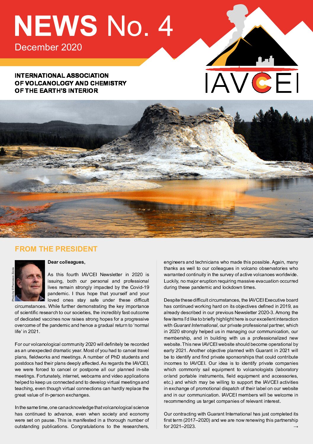 Latest IAVCEI Newsletter – 4/2020