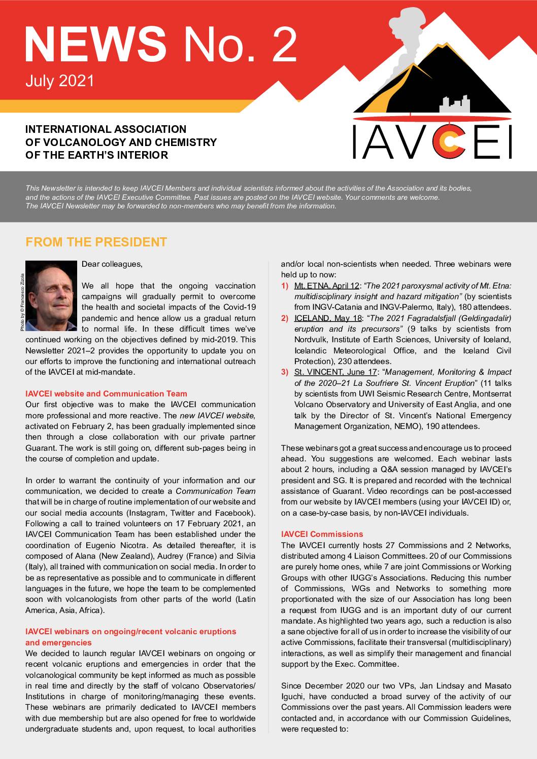 Latest IAVCEI Newsletter – 2/2021