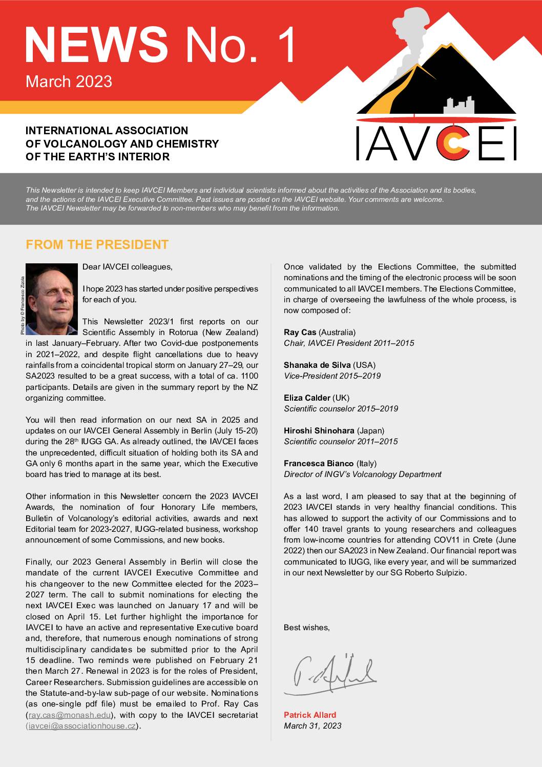 IAVCEI Newsletter 01/2023
